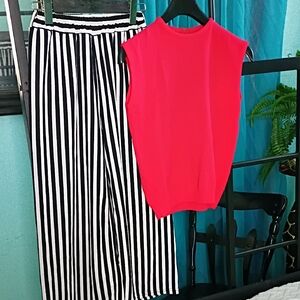 Striped Black and White Pants